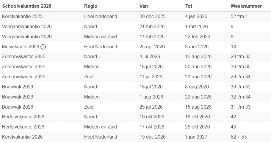 schoolvakantie2026